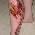 Фото цветное тату феникс 16.07.2019 №022 - color phoenix tattoo - tatufoto.com