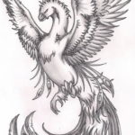Фото эскиз татуировки феникс 18.07.2019 №006 - phoenix tattoo sketch - tatufoto.com