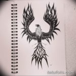 Фото эскиз татуировки феникс 18.07.2019 №018 - phoenix tattoo sketch - tatufoto.com