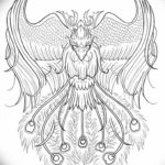Фото эскиз татуировки феникс 18.07.2019 №036 - phoenix tattoo sketch - tatufoto.com