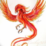Фото эскиз татуировки феникс 18.07.2019 №046 - phoenix tattoo sketch - tatufoto.com