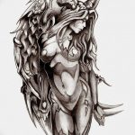 эскиз тату эльф 16.07.2019 №008 - sketch tattoo elf - tatufoto.com