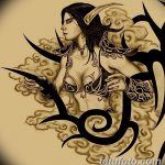 эскиз тату эльф 16.07.2019 №053 - sketch tattoo elf - tatufoto.com