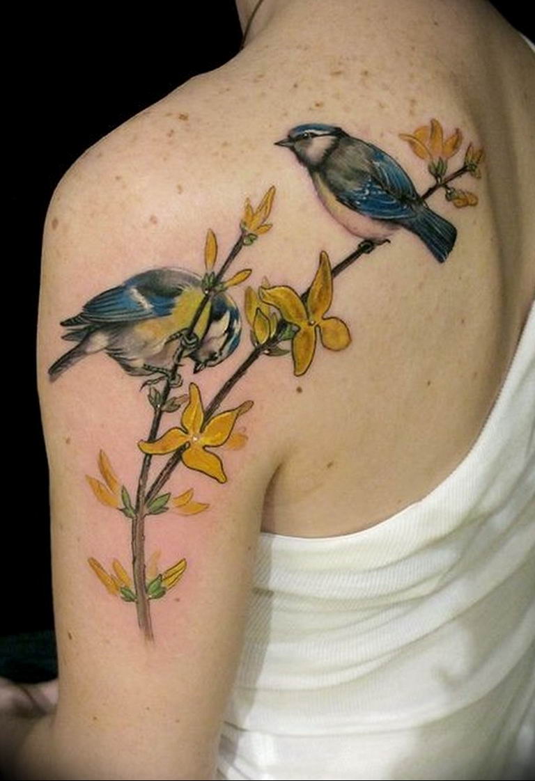Фото красивое тату птицы 12.08.2019 № 110 - beautiful bird tattoo - tatufot...