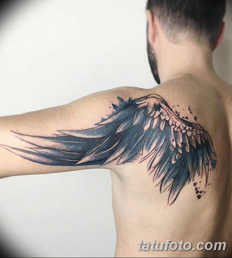Фото красивые тату крылья 12.08.2019 № 003 - beautiful tattoo wings - tatuf...