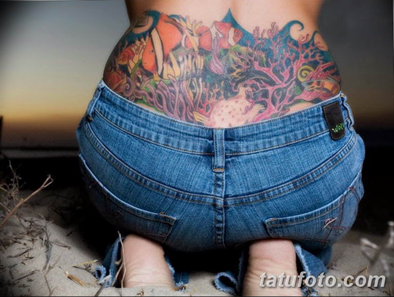 Фото красивые тату на пояснице 12.08.2019 № 039 - tattoos on the lower back - tat...