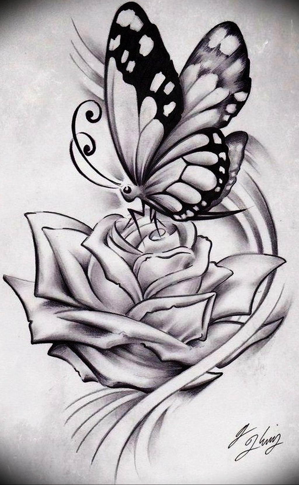 Фото тату бабочка маленькая эскиз 14.08.2019 № 012 - butterfly tattoo small...