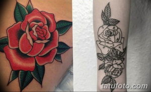 Фото красивые розы тату 12.08.2019 №003 - beautiful roses tattoo - tatufoto.com