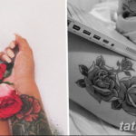 Фото красивые розы тату 12.08.2019 №006 - beautiful roses tattoo - tatufoto.com