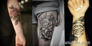 Фото красивые розы тату 12.08.2019 №019 - beautiful roses tattoo - tatufoto.com