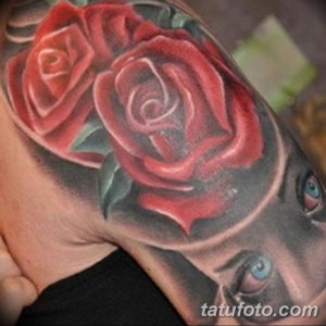 Фото красивые розы тату 12.08.2019 №050 - beautiful roses tattoo - tatufoto.com