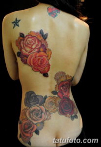 Фото красивые розы тату 12.08.2019 №056 - beautiful roses tattoo - tatufoto.com