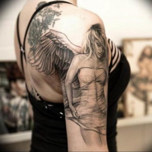Фото красивые тату ангелов 12.08.2019 №001 - beautiful angels tattoos - tatufoto.com