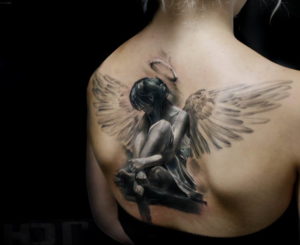Фото красивые тату ангелов 12.08.2019 №006 - beautiful angels tattoos - tatufoto.com
