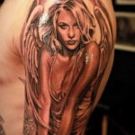 Фото красивые тату ангелов 12.08.2019 №007 - beautiful angels tattoos - tatufoto.com
