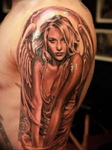 Фото красивые тату ангелов 12.08.2019 №007 - beautiful angels tattoos - tatufoto.com