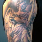 Фото красивые тату ангелов 12.08.2019 №008 - beautiful angels tattoos - tatufoto.com