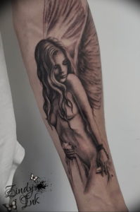 Фото красивые тату ангелов 12.08.2019 №009 - beautiful angels tattoos - tatufoto.com