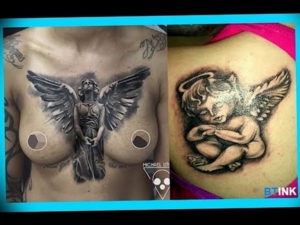 Фото красивые тату ангелов 12.08.2019 №014 - beautiful angels tattoos - tatufoto.com
