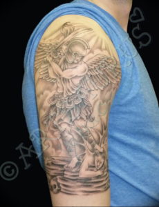 Фото красивые тату ангелов 12.08.2019 №034 - beautiful angels tattoos - tatufoto.com