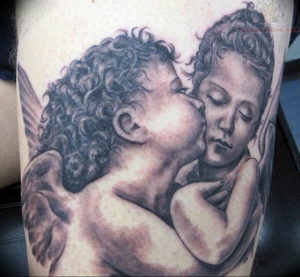 Фото красивые тату ангелов 12.08.2019 №048 - beautiful angels tattoos - tatufoto.com