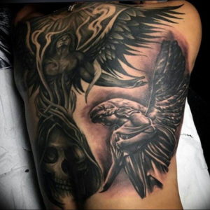 Фото красивые тату ангелов 12.08.2019 №051 - beautiful angels tattoos - tatufoto.com