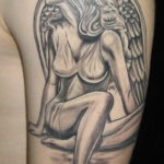 Фото красивые тату ангелов 12.08.2019 №054 - beautiful angels tattoos - tatufoto.com
