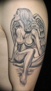 Фото красивые тату ангелов 12.08.2019 №054 - beautiful angels tattoos - tatufoto.com