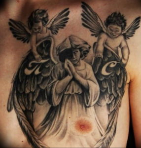 Фото красивые тату ангелов 12.08.2019 №070 - beautiful angels tattoos - tatufoto.com