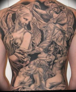 Фото красивые тату ангелов 12.08.2019 №075 - beautiful angels tattoos - tatufoto.com