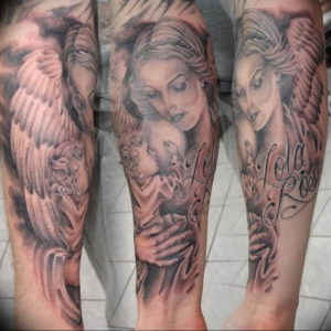 Фото красивые тату ангелов 12.08.2019 №083 - beautiful angels tattoos - tatufoto.com
