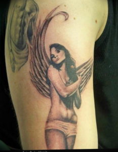 Фото красивые тату ангелов 12.08.2019 №086 - beautiful angels tattoos - tatufoto.com