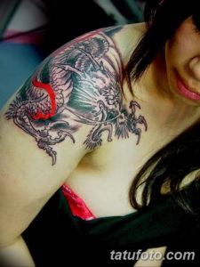 Фото красивые тату драконов 12.08.2019 №026 - beautiful dragon tattoos - tatufoto.com