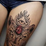 Фото красивые тату животных 12.08.2019 №081 - beautiful animal tattoos - tatufoto.com