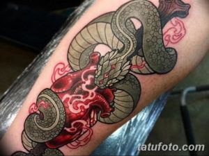 Фото красивые тату змеи 12.08.2019 №012 - beautiful snake tattoos - tatufoto.com