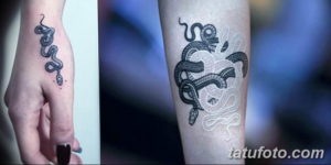 Фото красивые тату змеи 12.08.2019 №041 - beautiful snake tattoos - tatufoto.com