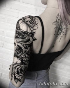 Фото красивые тату змеи 12.08.2019 №058 - beautiful snake tattoos - tatufoto.com
