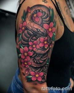 Фото красивые тату змеи 12.08.2019 №074 - beautiful snake tattoos - tatufoto.com