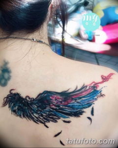 Фото красивые тату крылья 12.08.2019 №045 - beautiful tattoo wings - tatufoto.com