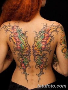 Фото красивые тату крылья 12.08.2019 №069 - beautiful tattoo wings - tatufoto.com