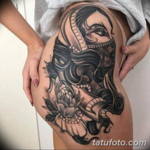 Фото красивые тату на бедре 12.08.2019 №002 - beautiful tattoos on the hip - tatufoto.com