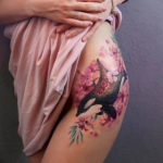 Фото красивые тату на бедре 12.08.2019 №012 - beautiful tattoos on the hip - tatufoto.com