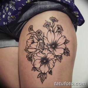 Фото красивые тату на бедре 12.08.2019 №021 - beautiful tattoos on the hip - tatufoto.com