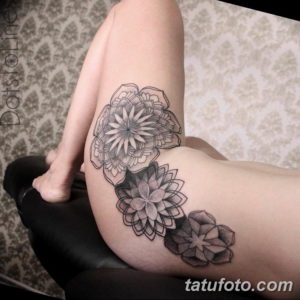 Фото красивые тату на бедре 12.08.2019 №029 - beautiful tattoos on the hip - tatufoto.com