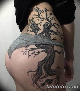 Фото красивые тату на бедре 12.08.2019 №032 - beautiful tattoos on the hip - tatufoto.com