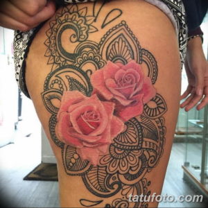 Фото красивые тату на бедре 12.08.2019 №046 - beautiful tattoos on the hip - tatufoto.com
