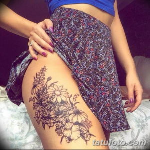 Фото красивые тату на бедре 12.08.2019 №062 - beautiful tattoos on the hip - tatufoto.com