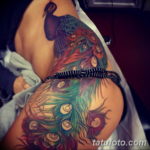 Фото красивые тату на бедре 12.08.2019 №063 - beautiful tattoos on the hip - tatufoto.com