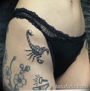 Фото красивые тату на бедре 12.08.2019 №073 - beautiful tattoos on the hip - tatufoto.com