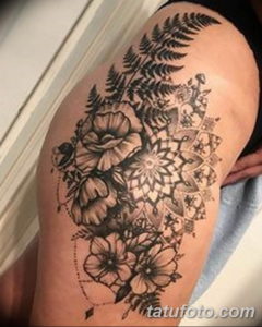 Фото красивые тату на бедре 12.08.2019 №097 - beautiful tattoos on the hip - tatufoto.com
